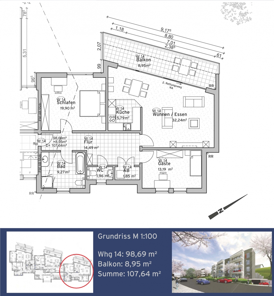 Residenz Nachtigallenweg  Wohnung 14